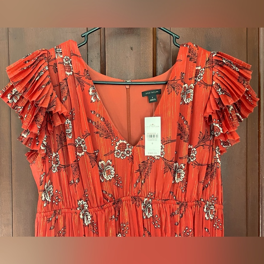 Ann Taylor floral maxi dress, size 8.